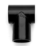 Black T-Stanchion with Rivet Hole