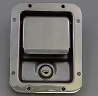 Large Flush Size, Rotary Paddle Handle, .250" Striker Locking, Stainless Steel, Water Seal. Striker Separate