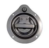 The original D Ring, locking, large cup with mounting holes and 2 13/16" X 5/16" sq shank. Latch is made of polished 304 stainless steel