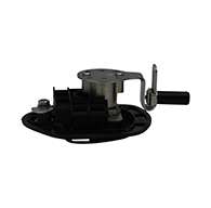 Guardian® compression latch, single point, black powder coat, mounting holes. Left hand.