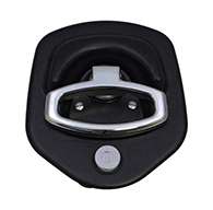 Guardian® compression latch, 2 point, black powder coat, CD studs. Left hand.