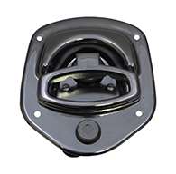 Guardian® compression latch, 2 point, chrome plated, mounting holes. Left hand.