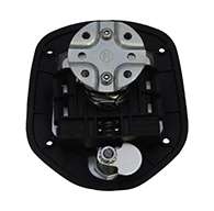 Guardian® compression latch, 2 point, chrome plated, mounting holes. Right hand.