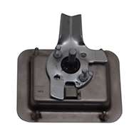 T-Handle, Small, 3 Point, polished stainless steel, CD studs, non-locking.
