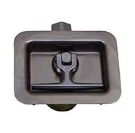 T-Handle, Small, 3 Point, polished stainless steel, CD studs, non-locking.
