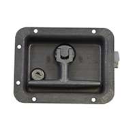 T-Handle, Large, LH, 3 Point, Galvanized, mounting holes, locking, Left hand.