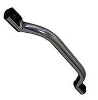 18 inch Long X 1 1/8" Dia. Aluminum Formed Single Rubber Grab Handle