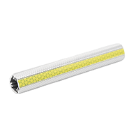 Clear anodized aluminum knurled 1.25" 12' rail with lime reflective inserts