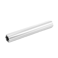Clear anodized aluminum knurled 1.25" 12' rail