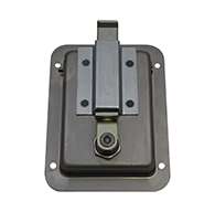 Large Flush Size Single Point Paddle Handle, 30° Bolt, Locking, Stainless Steel
