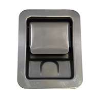Large Flush Size Single Point Paddle Handle, 30° Bolt, Non Locking, Stainless Steel