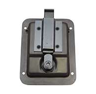 Large Flush Size Single Point Paddle Handle, 30° Bolt, Locking, Stainless Steel