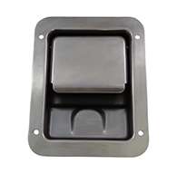 Large Flush Size Two Point Paddle Handle, Non Locking, Stainless Steel