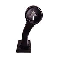 Black Right Hand Offset Stanchion with Rivet Hole