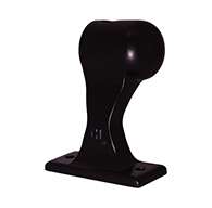 Black Left Hand Offset Stanchion with Rivet Hole