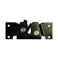 Full size 2 stage rotary latch with base plate, left hand, zinc plated. Accepts .312" diameter striker. With 304 stainless steel rivets and black cam, catch and plates.