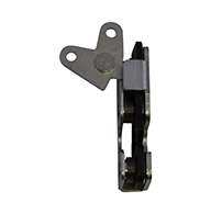 Full size 2 stage rotary latch with parallel or perpendicular pull lever arm, right hand, zinc plated. Accepts .550" diameter striker.