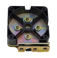 Series #459 slam latch, zinc plated, with spacer. Accepts .550" diameter striker.