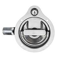 The original D Ring, old style locking, large cup, has 3 points of engagement, mounting holes and is made of polished 304 stainless steel. Double Bitted Key Cylinder